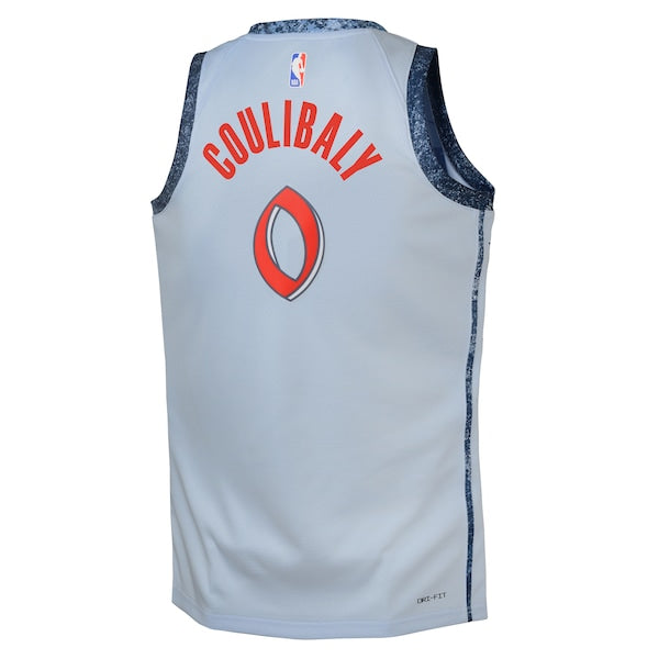 Bilal Coulibaly Washington Wizards Nike Youth 2024/25 Swingman Player Jersey - City Edition - Light Blue - Image 3
