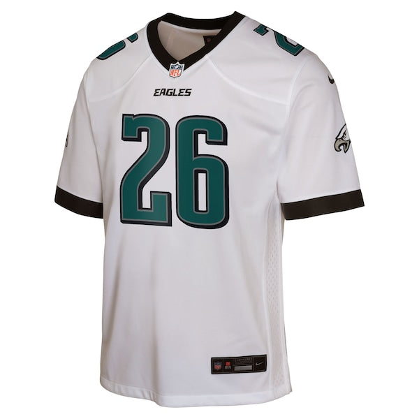 Saquon Barkley Philadelphia Eagles Nike Youth Game Jersey - White/Green/Black/Kelly Green - Image 3