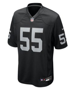 Alternative view of Cody Lindenberg Las Vegas Raiders Nike Team Game Jersey -  Black