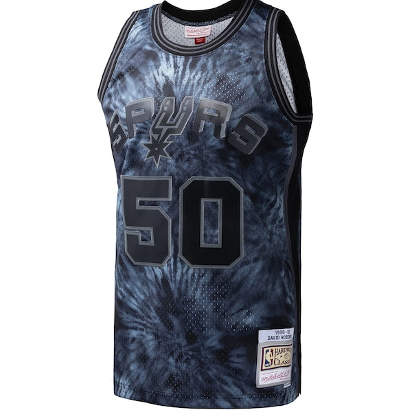David Robinson San Antonio Spurs Hardwood Classics 1998/99 Tie-Dye Swingman Jersey - Black - Image 2