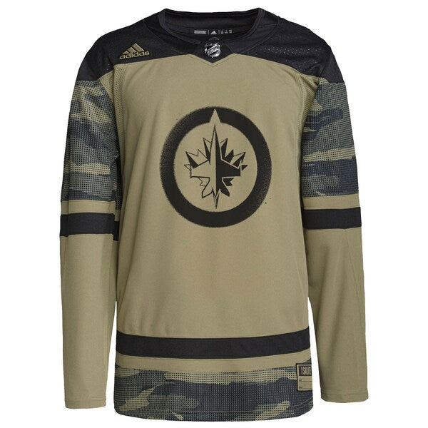 Winnipeg Jets adidas Logo Military Appreciation Team Authentic Custom Practice Jersey - Camo - Image 2