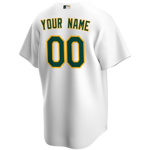 Oakland Athletics Nike Youth Home Replica Custom Jersey - White - Image 3