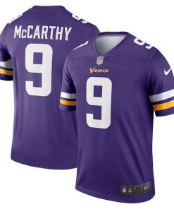 Alternative view of J.J. McCarthy Minnesota Vikings Nike Team Legend Player Performance Jersey - Purple/White