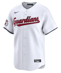 Alternative view of Andres Gimenez Cleveland Guardians Nike Home Limited Player Jersey - White