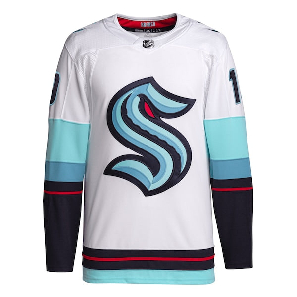 Jared McCann Seattle Kraken adidas Away Authentic Primegreen Player Jersey - White/Navy - Image 3