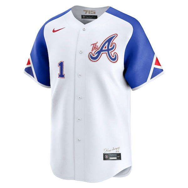 Ozzie Albies Atlanta Braves Nike City Connect Limited Jersey - White - Image 2