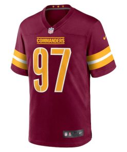 Alternative view of Efe Obada Washington Commanders Nike Game Jersey - Burgundy