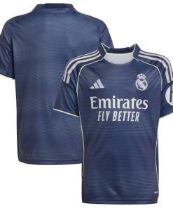 Alternative view of Los Merengues adidas Youth 2025/26 Away Replica Jersey - Blue/White