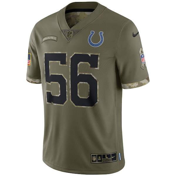 Quenton Nelson Indianapolis Colts Nike 2022 Salute To Service Limited Jersey - Olive - Image 2
