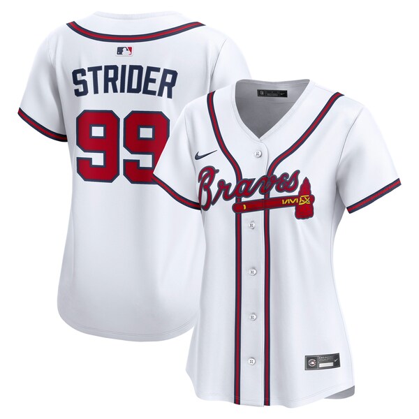 Spencer Strider Atlanta Braves Nike Women's Home Limited Player Jersey?ยจC White