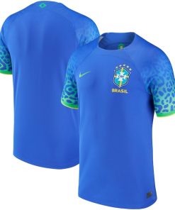 Brazil National Team Nike 2022/23 Away Breathe Stadium Replica Blank Jersey - Blue