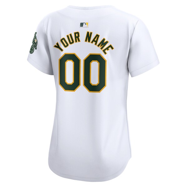 Oakland Athletics Nike Women's Home Limited Custom Jersey - White - Image 3