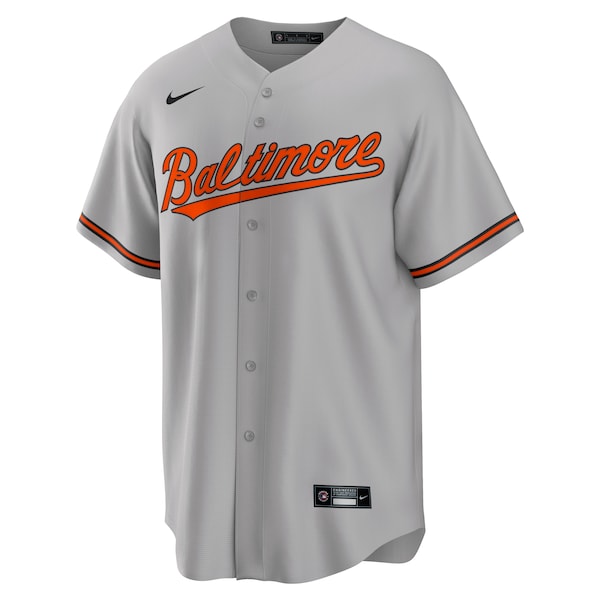 Baltimore Orioles Nike Road Replica Team Jersey - Gray/White/Black - Image 2