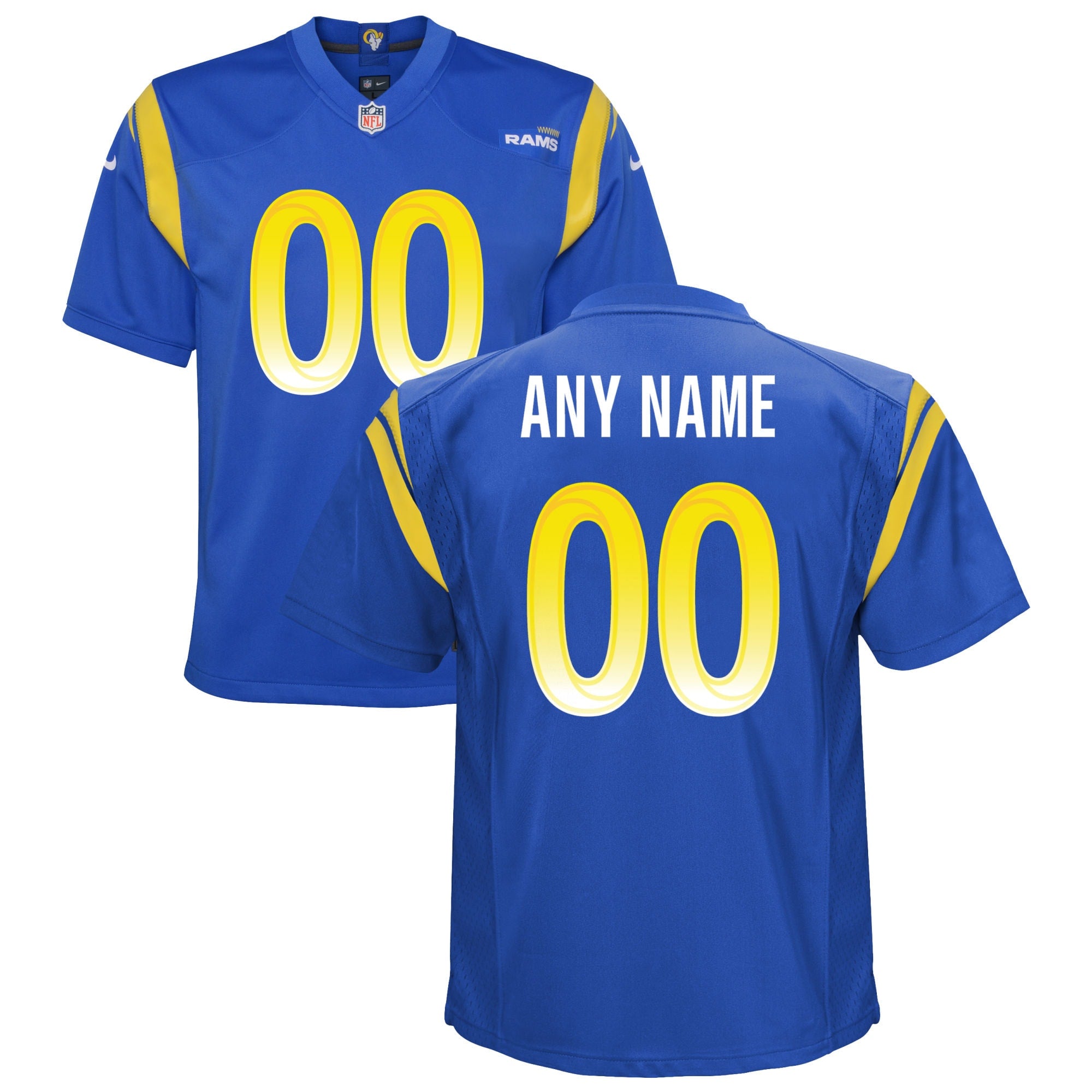 Los Angeles Rams Nike Youth 2025 Rivalries Collection Custom Game Jersey - Midnight Blue/Royal - Image 5