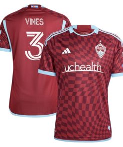 Sam Vines Colorado Rapids adidas 2024 One Flag Kit Authentic Player Jersey - Burgundy