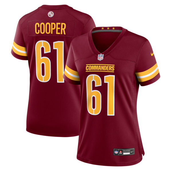 Tyler Cooper Washington Commanders Nike Women's Team Game Jersey - Burgundy