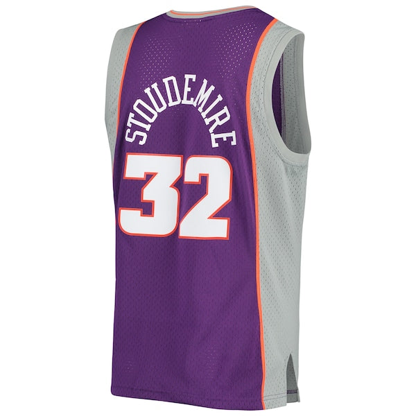 Amar'e Stoudemire Phoenix Suns 2001/02 Hardwood Classics Swingman Jersey - Purple/White - Image 4