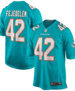Clayton Fejedelem Miami Dolphins Nike Game Jersey - Aqua
