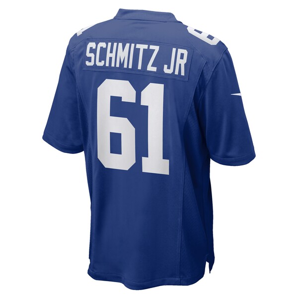 John Michael Schmitz Jr. New York Giants Nike Team Game Jersey - Royal - Image 3