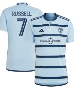 Johnny Russell Sporting Kansas City adidas 2024 Hoops 4.0 Replica Player Jersey - Light Blue