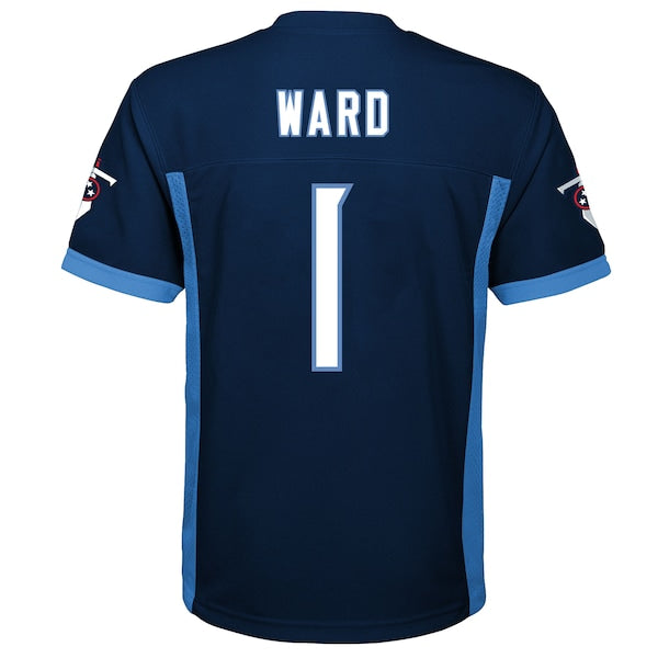 Cameron Ward Tennessee Titans Youth Replica Player Jersey - Navy - Image 3