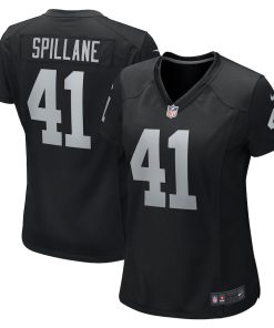 Robert Spillane Las Vegas Raiders Nike Women's Game Player Jersey - Black
