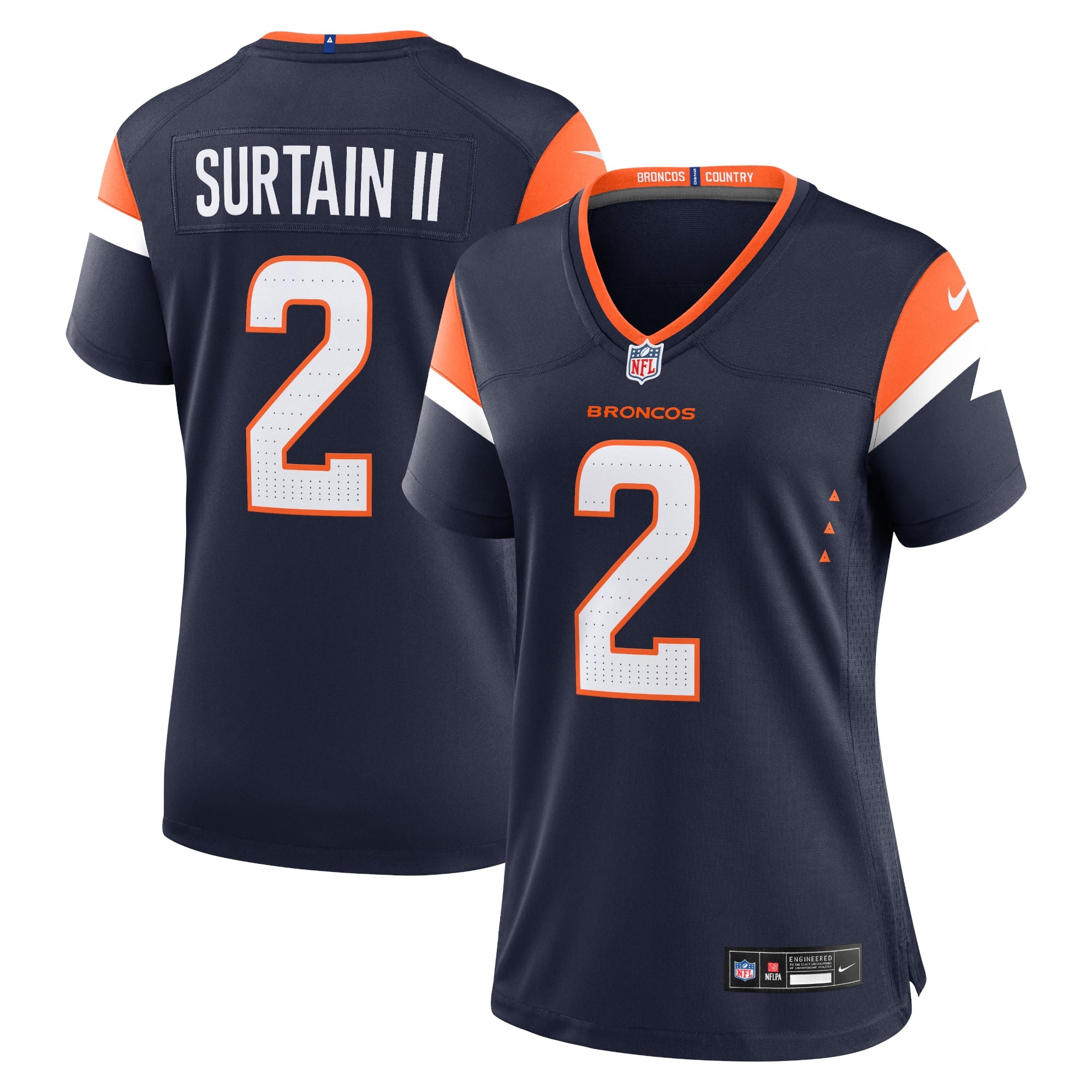 Patrick Surtain II Denver Broncos Nike Women's Game Jersey - Orange - Image 5