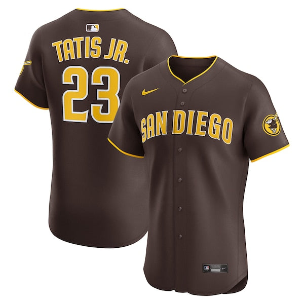 Fernando Tatis Jr. San Diego Padres Nike Road Elite Jersey - Brown/Khaki/White - Image 2