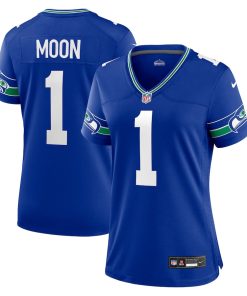 Warren Moon Seattle Seahawks Nike Women's Throwback Retired Player Game Jersey - Royal