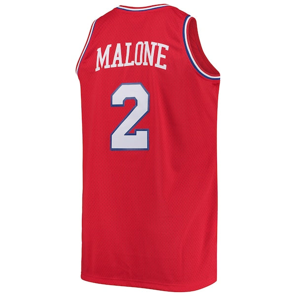 Moses Malone Philadelphia 76ers 1982/83 Big & Tall Hardwood Classics Swingman Jersey - Red - Image 4