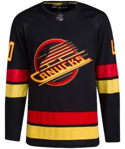 Alternative view of Elias Pettersson Vancouver Canucks adidas Alternate Primegreen Authentic Pro Player Jersey - Black