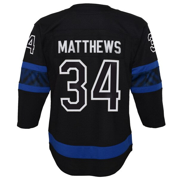 Auston Matthews Toronto Maple Leafs Youth Alternate Premier Player Jersey - Black/Blue - Image 7