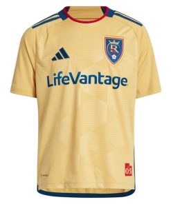 Alternative view of Real Salt Lake adidas Youth 2024 The Beehive State Kit Replica Custom Jersey - Gold