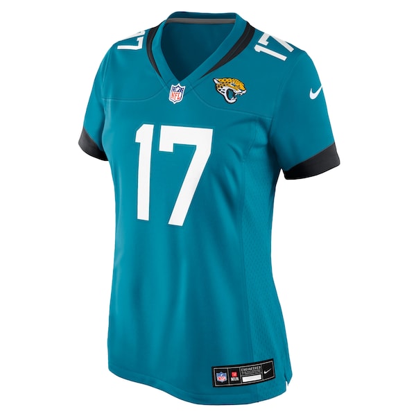 Tim Patrick Jacksonville Jaguars Nike Women's Team Game Jersey - Teal - Image 2