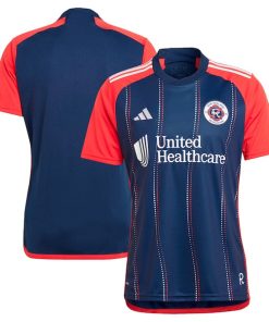 New England Revolution adidas 2024 Boston Tea Party Replica Jersey?¨C Navy