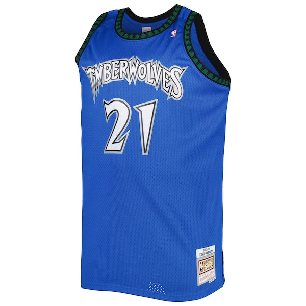 Kevin Garnett Minnesota Timberwolves Big & Tall Hardwood Classics 2003/04 Swingman Jersey - Blue - Image 2