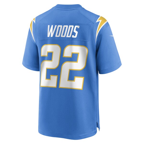 JT Woods Los Angeles Chargers Nike Game Player Jersey - Powder Blue - Image 3