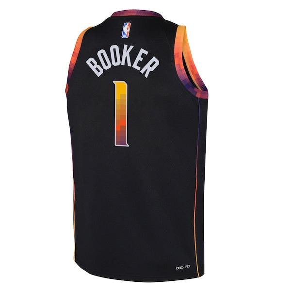 Devin Booker Phoenix Suns Jordan Brand Youth Swingman Jersey - Statement Edition - Black - Image 3