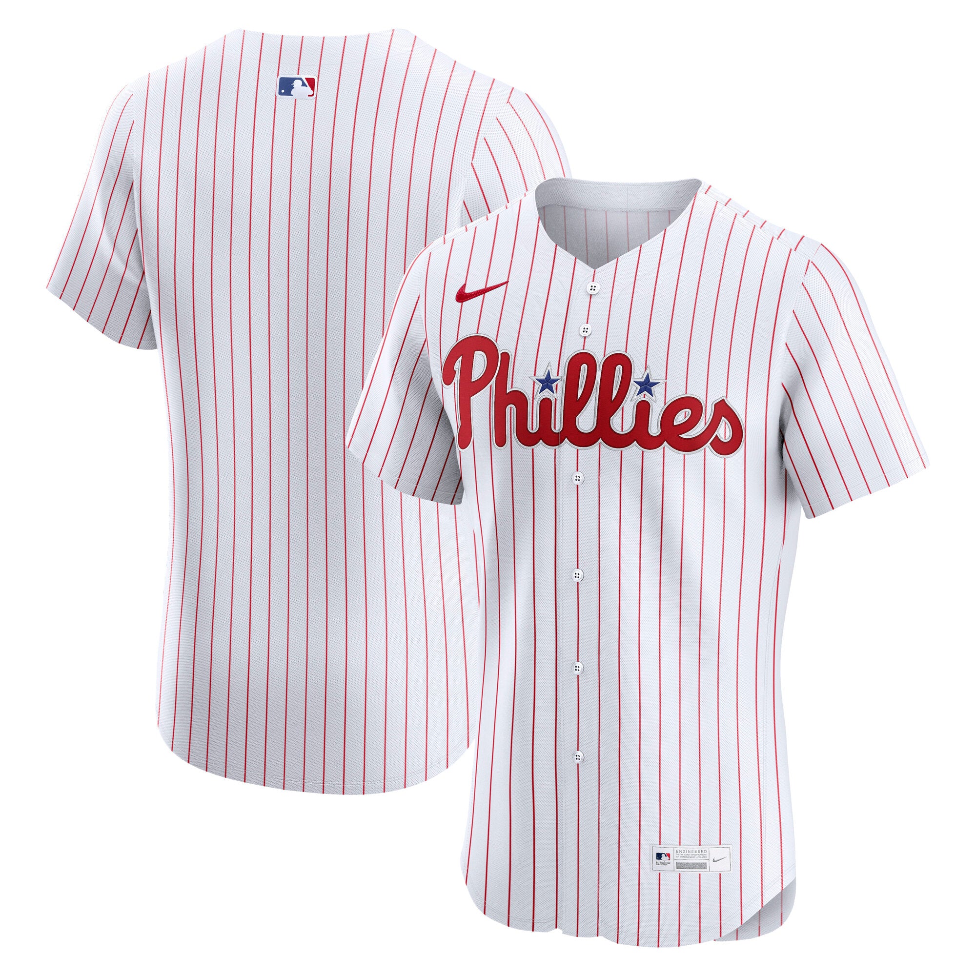 Philadelphia Phillies Nike Alternate Elite Jersey - Light Blue/Cream/White - Image 6