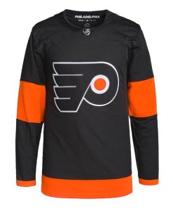 Alternative view of Philadelphia Flyers adidas Men's Alternate Primegreen Authentic Jersey - Black