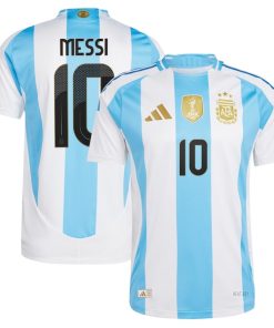 Lionel Messi Argentina National Team adidas 2024 Home Authentic Player Jersey - White/Blue