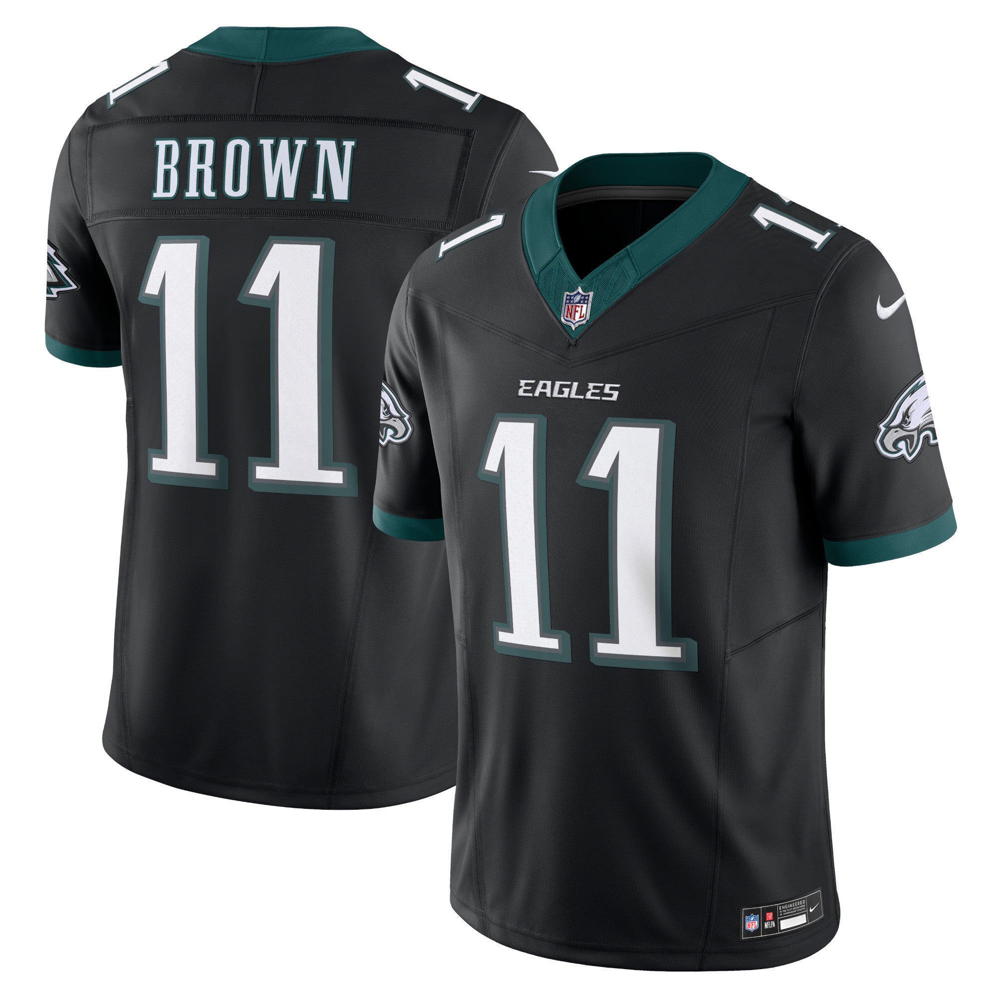 A.J. Brown Philadelphia Eagles Nike Vapor F.U.S.E. Limited Jersey - White/Black/Green - Image 5