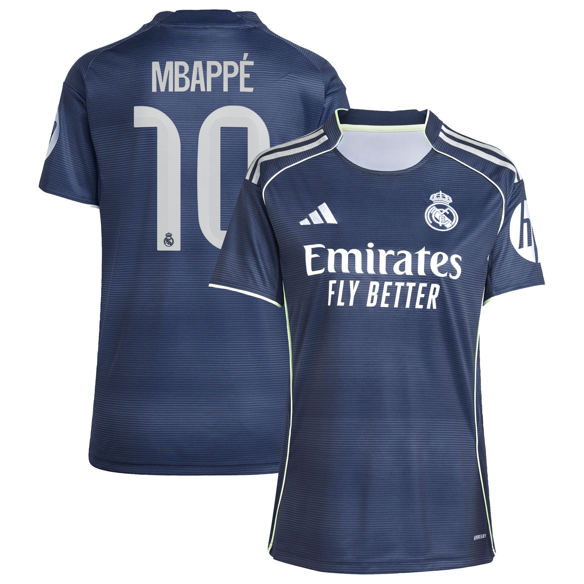 Kylian Mbapp¨¦ Los Merengues adidas Women's 2025/26 Home Replica Player Jersey - White/Blue - Image 6