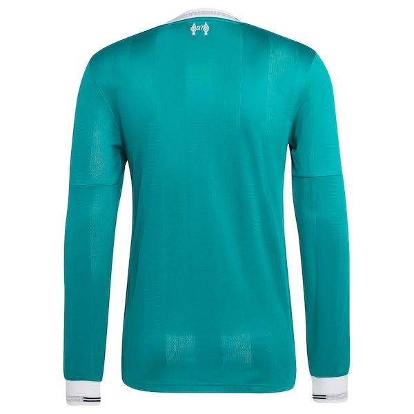 Liverpool adidas 2025/26 Third Authentic Long Sleeve Jersey - Green - Image 3