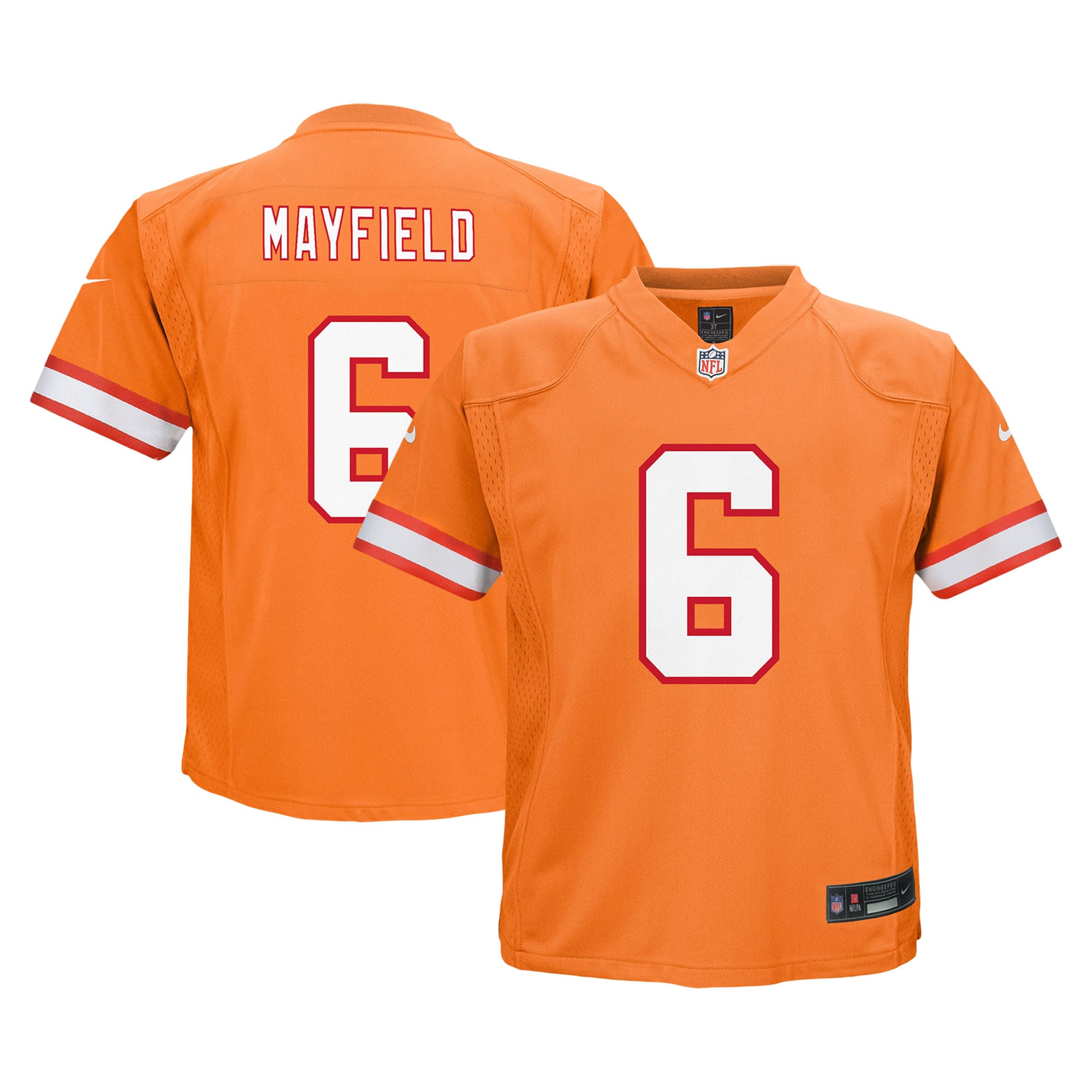 Baker Mayfield Tampa Bay Buccaneers Nike Preschool Team Player Game Jersey - Red/White/Orange - Image 7
