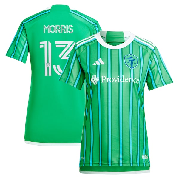 Jordan Morris Seattle Sounders FC adidas Women's 2024 The Anniversary Kit Replica Player Jersey?ยจC Green