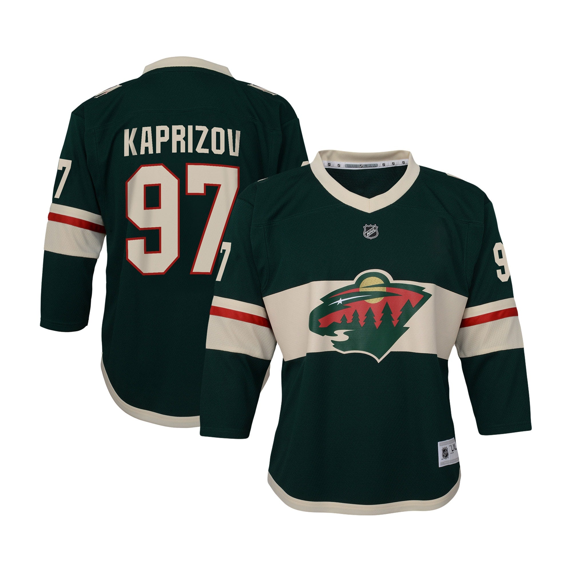 Kirill Kaprizov Minnesota Wild Youth 25th Anniversary Replica Player Jersey - White/Green - Image 6