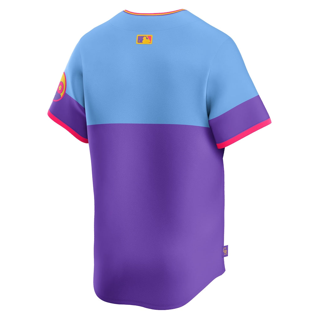 Colorado Rockies Nike 2025 City Connect Limited Jersey - Purple/Light Blue - Image 3