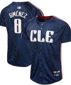 Andres Gimenez Cleveland Guardians Nike Youth 2024 City Connect Limited Jersey - Navy