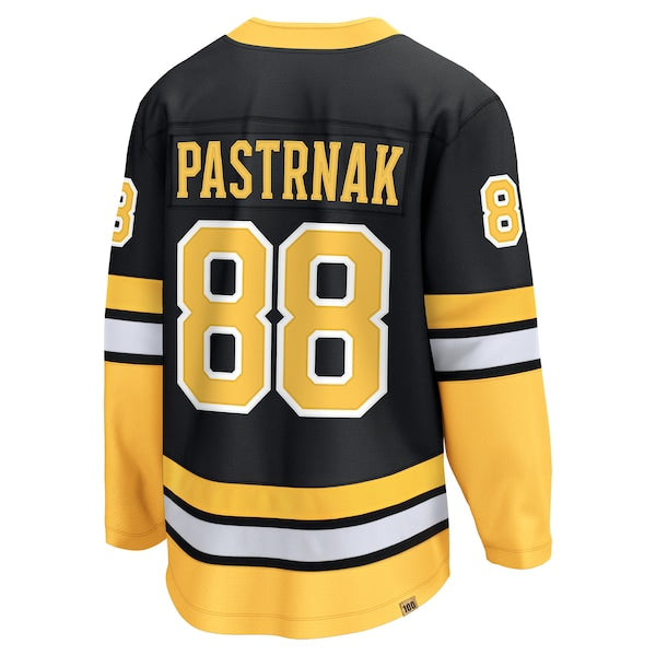 David Pastrnak Boston Bruins 100th Anniversary Premier Breakaway Player Jersey - Black - Image 3